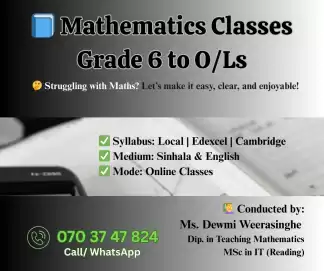 Maths Class - Grade 6 to OLs
