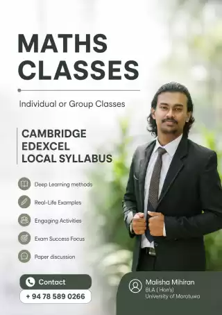 Maths Classes (Cambridge / Edexcel / Local Syllabus)