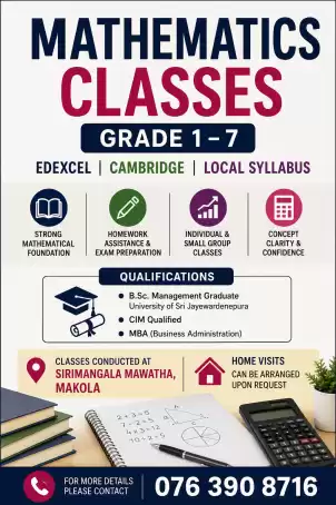 Maths Classes (Grade 1–7) | Edexcel, Cambridge & Local Syllabus | Makola