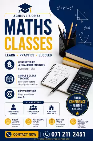 Maths Classes – Grade 6 to 11 English Medium | Sinhala Medium