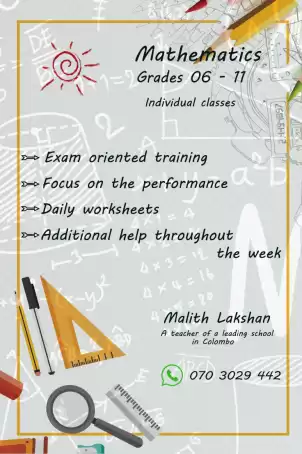 Maths English medium classes for Grade 6 - 11