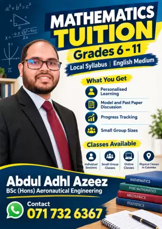 Maths English Medium Classes (Local Syllabus) Individual And Small Groups In English Medium For Guaranteed Results!