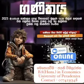Maths for 2025/2026 O/L batch