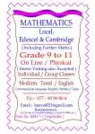 Maths. Gr. 9 to 11. Local/Cambridge/Edexcel