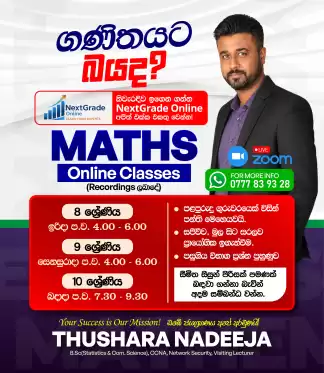 Maths Online Classes (Sinhala Medium)