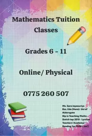 Maths & Science - Grade 6 - 11 ( English & Sinhala Mediums)