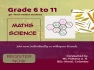 Maths & Science - Grade 6 to 11 for Tamil medium students