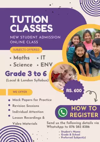 Maths, Science, IT & ENV Tuition For Grades 3–6 (Local & London Syllabus)