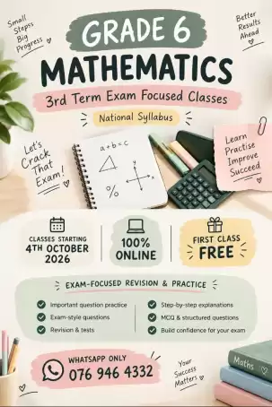 Maths & Science online classes| garde 6 to 9| exam focused group classes