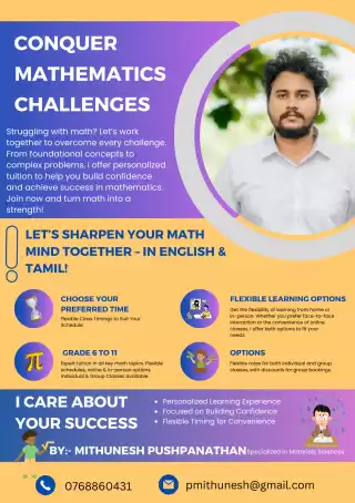 Maths Tuition by BSc (Hons) Graduate – Grade 6 to O/L
