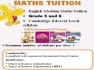 Maths Tuition Class (English Medium) 