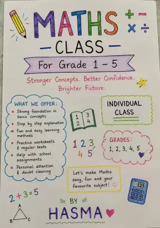 Maths Tuition Classes for Grade 1–5 Individual Classes