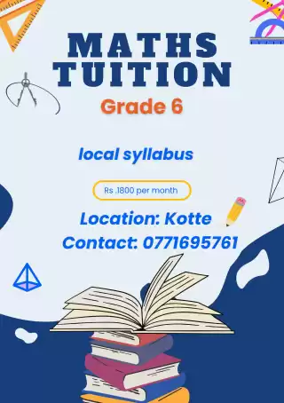 Maths tuition grade 6 only