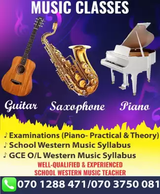 Music Classes in Kandy- Piano, Guitar, Saxophone