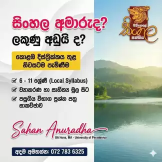 සිංහල භාෂාව හා සාහිත්‍ය