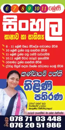 සිංහල භාෂාව හා සාහිත්‍යය