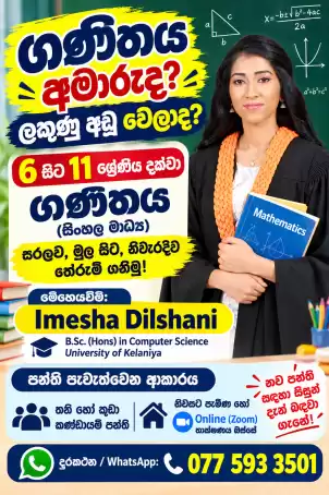 ගණිතය අමාරුයි කියන්නේ තේරුම් ගන්න විදිහ වැරදි නිසා!