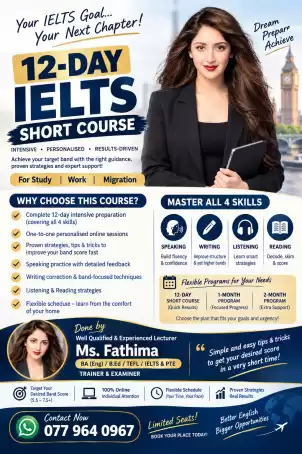 ⏳ NEED IELTS QUICKLY?12-DAY PREPARATION COURSE IS HERE!