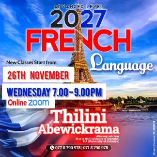New classes for French A/L 2027 starting from 26th of November