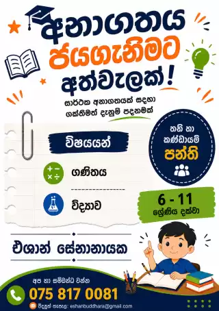 O/L ගණිතය හා විද්‍යාව සඳහා විශිෂ්ට මඟපෙන්වීම