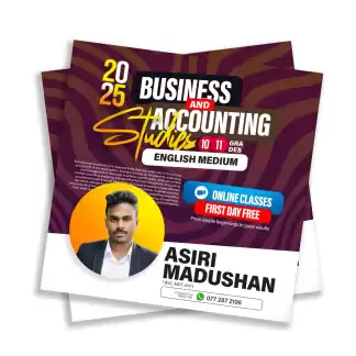 O/L Commerce English Medium Classes (Online) 10 & 11 - Asiri Madushan
