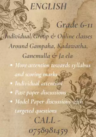 O/L ENGLISH CLASSES (Grade 6 - 11)