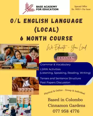 O/L English Language (Local) Classes - 6 Month Course