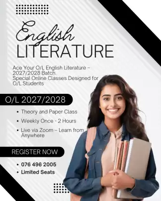 O/L English Literature 2027 - 2028 – Online Classes Open
