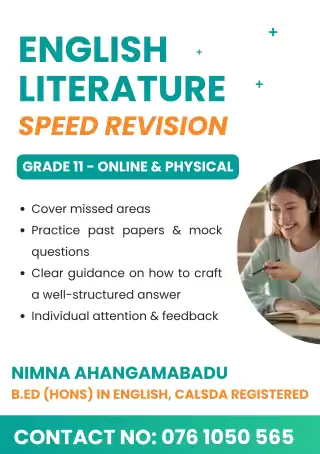 O/L English Literature Speed Revision (Online/ Physical)