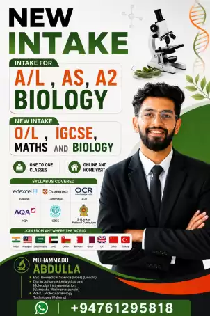 O/L IGCSE, AS MATHEMATICS AND BIOLOGY CLASSES