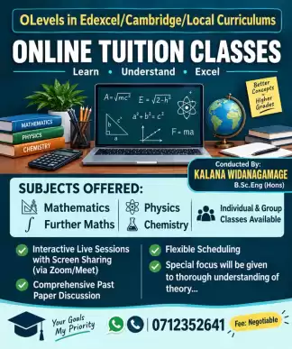 O/L Math, Physics and Chemistry in Edexcel/Cambridge/Local Curriculums