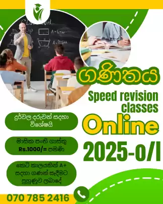 O/l maths speed revision classes