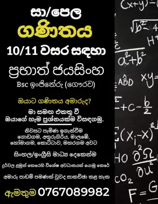 O/L Ordinary Level Maths Classes (Sinhala/English Medium)