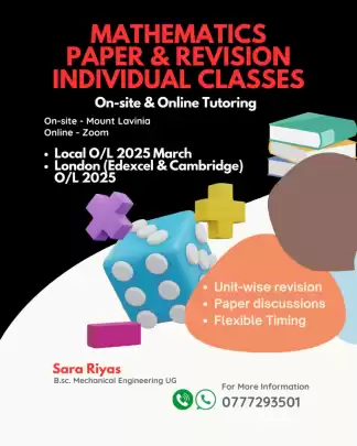 O/L REVISION AND PAPER CLASSES - LOCAL & LONDON