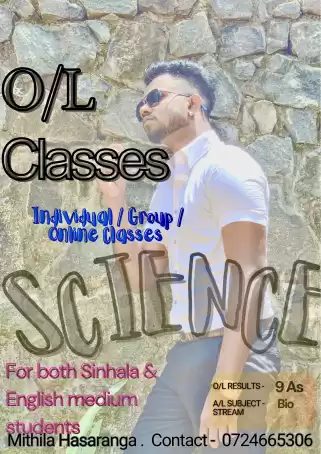 O/L Science classes for sinhala and english medium stidents .