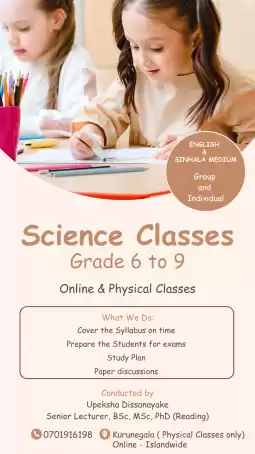 O/Levels Science Classes For Grade 6 -9