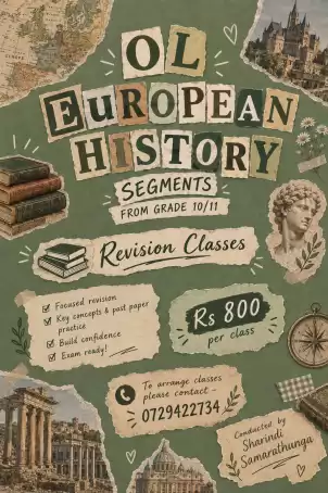OL English medium European history revision classes