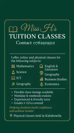 ONLINE AND PHYSICAL CLASSES