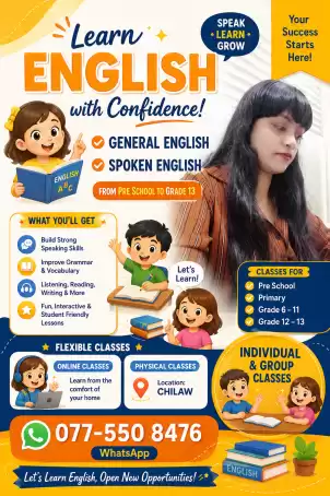 Online and Physical English Spoken and Syllabus classes for students
