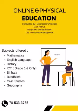 Online and physical tutoring for Grade 6-11 ordinary level