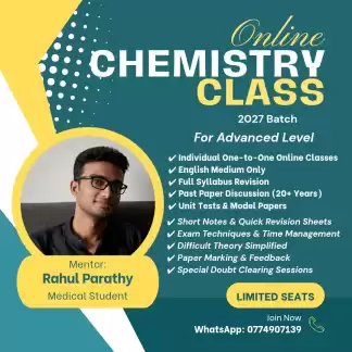 Online Chemistry Classes for A/L 2027 | Individual Classes