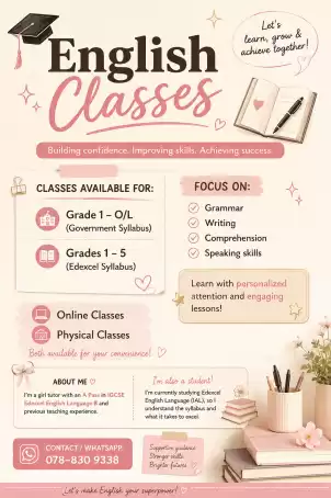 ONLINE CLASS FOR ENGLISH LONDON AND LOCAL