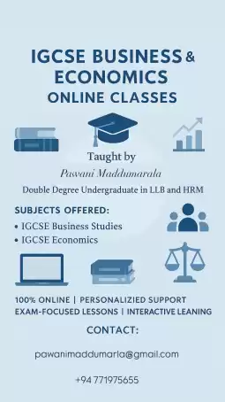 Online Edexcel Classes- IGCSE BUSINESS AND ECONOMICS