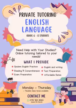 Online English classes For Grade 6-8 Students