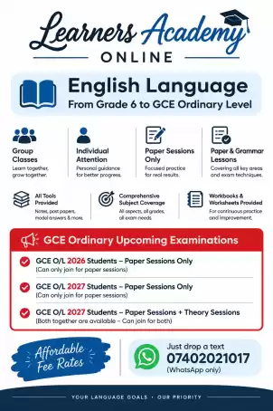 Online ENGLISH LANGUAGE CLASSES