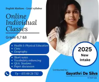 Online English Medium - Grade 06, 07 & 08 (Individual) - Health, Civic & Geography