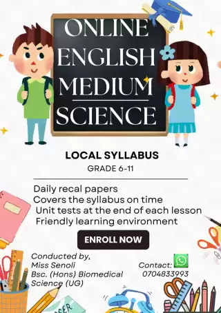 Online English medium science