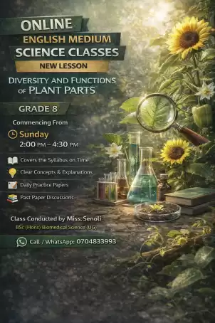 ONLINE ENGLISH MEDIUM SCIENCE CLASS- GRADE 8
