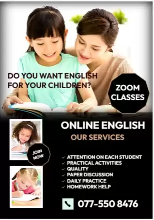 Online English spoken and syllabus classes for students