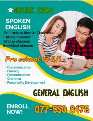Online English Spoken and Syllabus classes for students islandwide